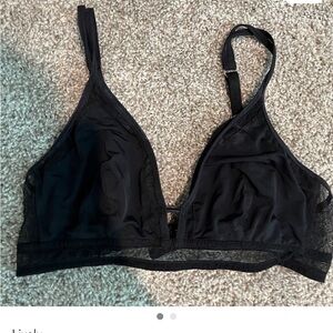 Lively Black Mesh Triangle Bralette